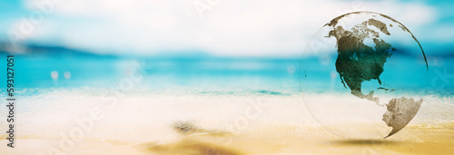 Tropical beach, blur bokeh