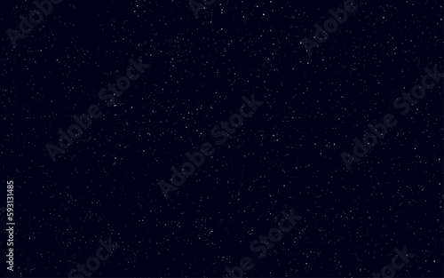 Realistic starry nights with bright shining stars in the night sky. Milky way galaxy, Vector Illustration.