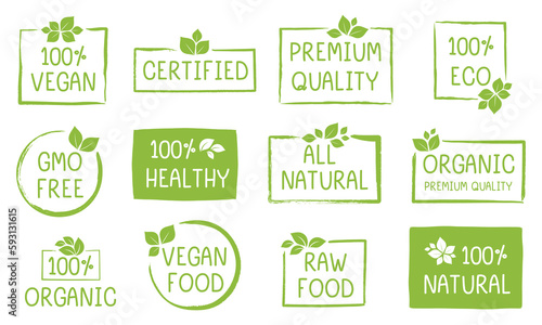 Organic food, natural product, healthy life and farm fresh for food and drink promotion.