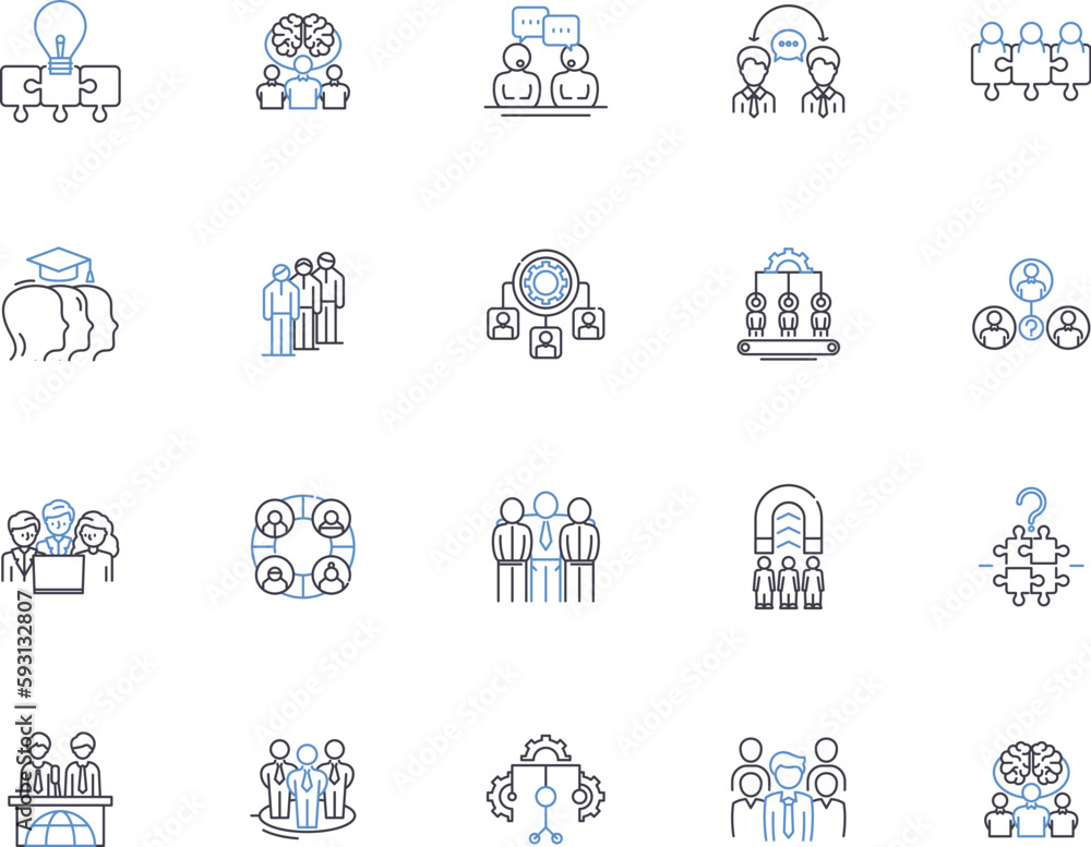 Conference outline icons collection. Meeting, Event, Gathering, Seminar, Summit, Forum, Retreat vector and illustration concept set. Assembly, Symposium, Expo linear signs Conference outline icons collection. Meeting, Event, Gathering, Seminar, Summit, Forum, Retreat vector and illustration concept set. Assembly, Symposium, Expo linear signs
