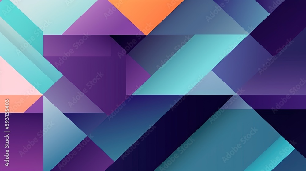 Abstract geometric background with colorful triangles.Generative Ai Abstract geometric background with colorful triangles.Generative Ai
