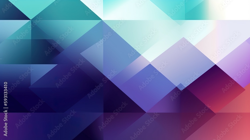 Fototapeta premium Abstract geometric background with colorful triangles.Generative Ai
