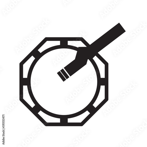cigarette butts with an ashtray icon outline