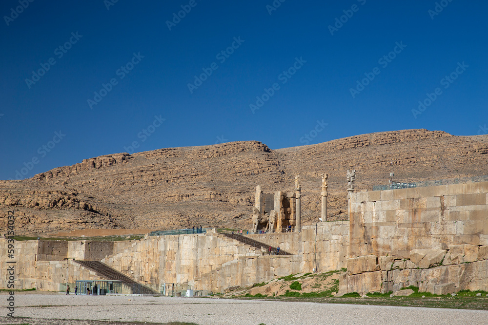 Gate of All Nations from outside, Persepolis, Iran