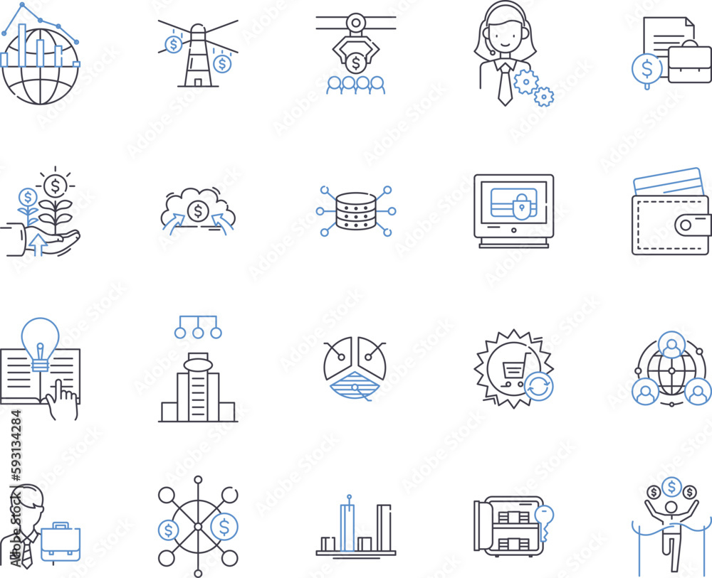 Risk management outline icons collection. Management, Risk, Strategy, Compliance, Analysis, Mitigation, Security vector and illustration concept set. Planning, Reduce, Controls linear signs Risk management outline icons collection. Management, Risk, Strategy, Compliance, Analysis, Mitigation, Security vector and illustration concept set. Planning, Reduce, Controls linear signs