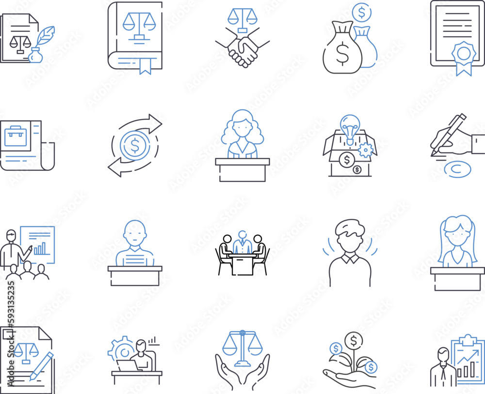Outsourcing management outline icons collection. Outsourcing, management, vendor, procurement, partner, service, resources vector and illustration concept set. expertise, control, contract linear Outsourcing management outline icons collection. Outsourcing, management, vendor, procurement, partner, service, resources vector and illustration concept set. expertise, control, contract linear