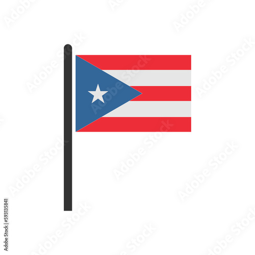 Puerto rico flags icon set  Puerto rico independence day icon set vector sign symbol