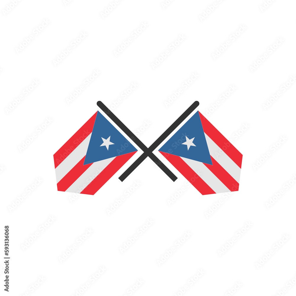 Puerto rico flags icon set, Puerto rico independence day icon set vector sign symbol Puerto rico flags icon set, Puerto rico independence day icon set vector sign symbol
