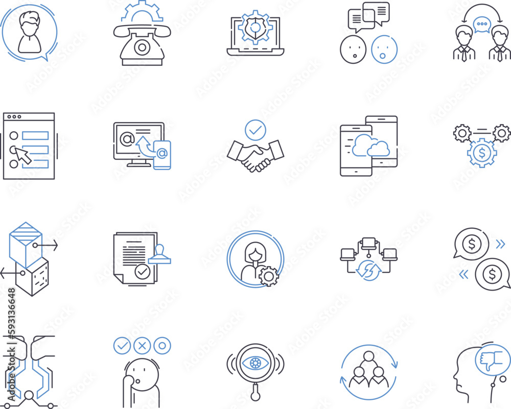 Partner relations outline icons collection. Partners, Relations, Collaboration, Bonding, Networking, Connections, Association vector and illustration concept set. Alliances, Affinity, Interaction Partner relations outline icons collection. Partners, Relations, Collaboration, Bonding, Networking, Connections, Association vector and illustration concept set. Alliances, Affinity, Interaction