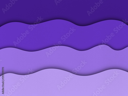 Purple abstract paper cut art background design.