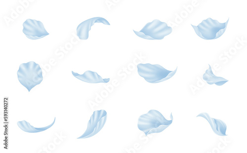 青 花びら 素材 セット