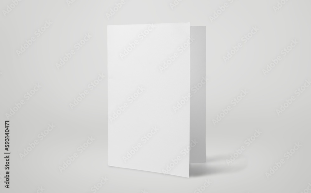 Mockup of a blank white paper card Mockup of a blank white paper card