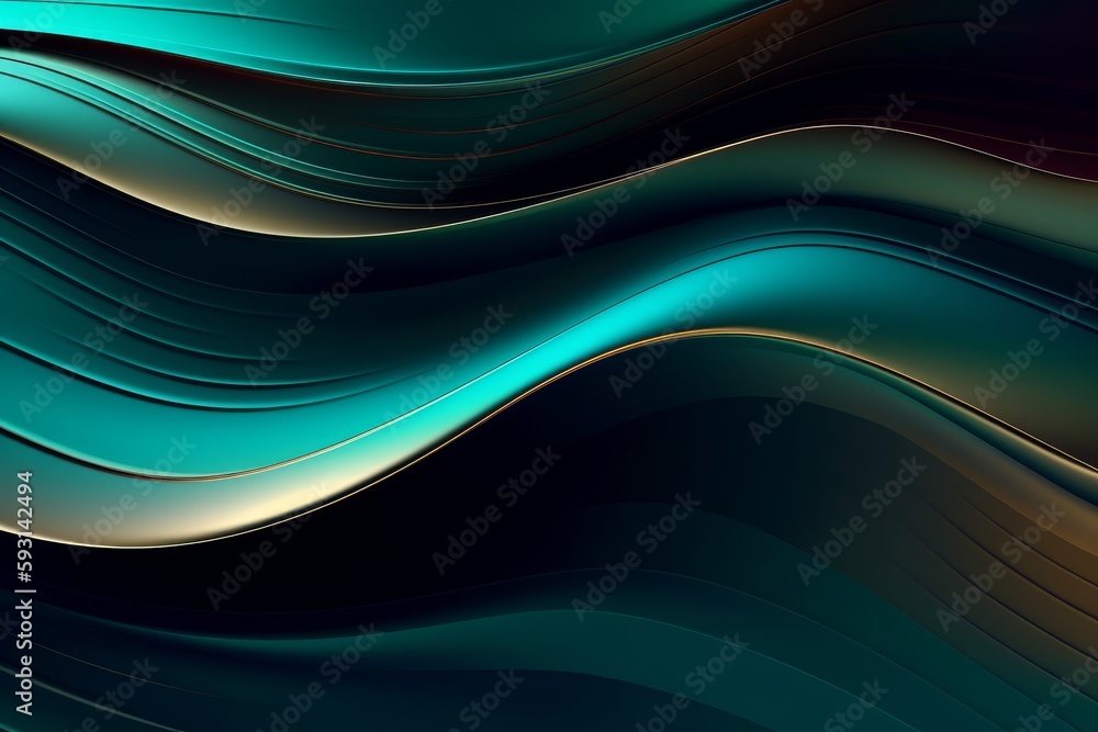 Metallic abstract wavy liquid background layout design tech innovation. Generative AI Metallic abstract wavy liquid background layout design tech innovation. Generative AI