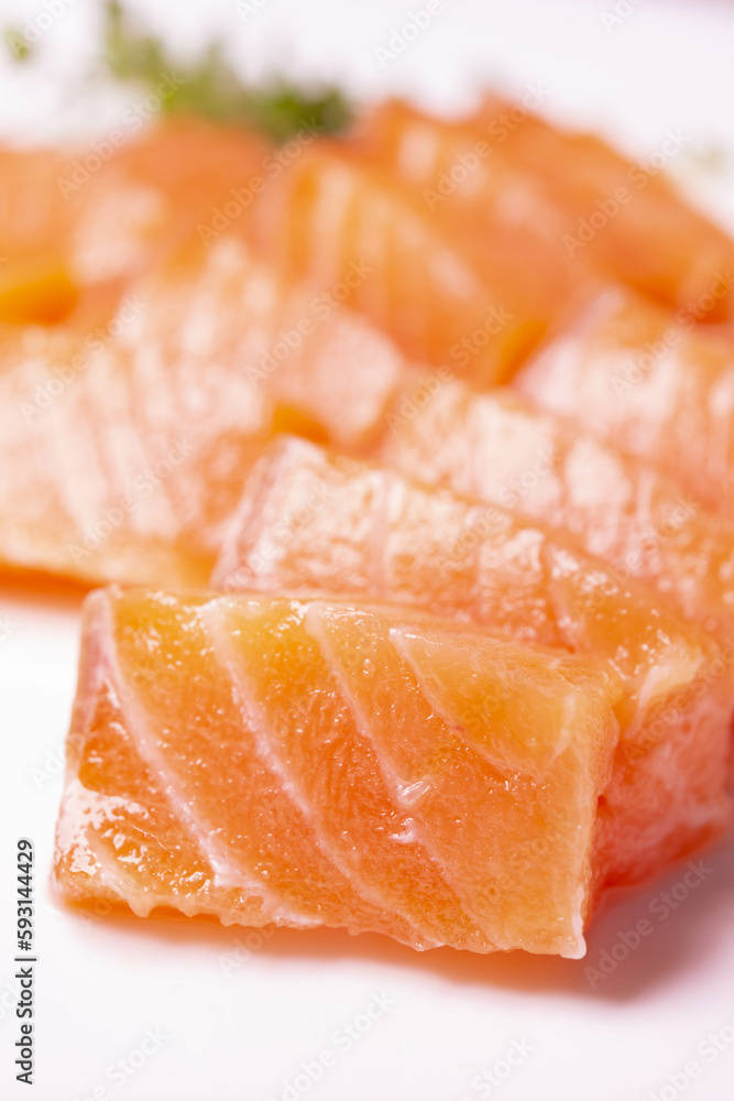 新鮮で美味しいサーモンの刺身 新鮮で美味しいサーモンの刺身