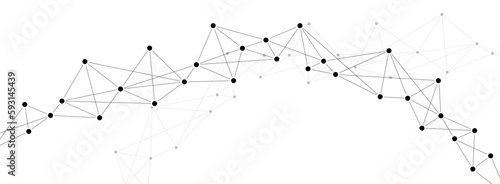 Network plexus polygonal connect lines and dots technology background template.