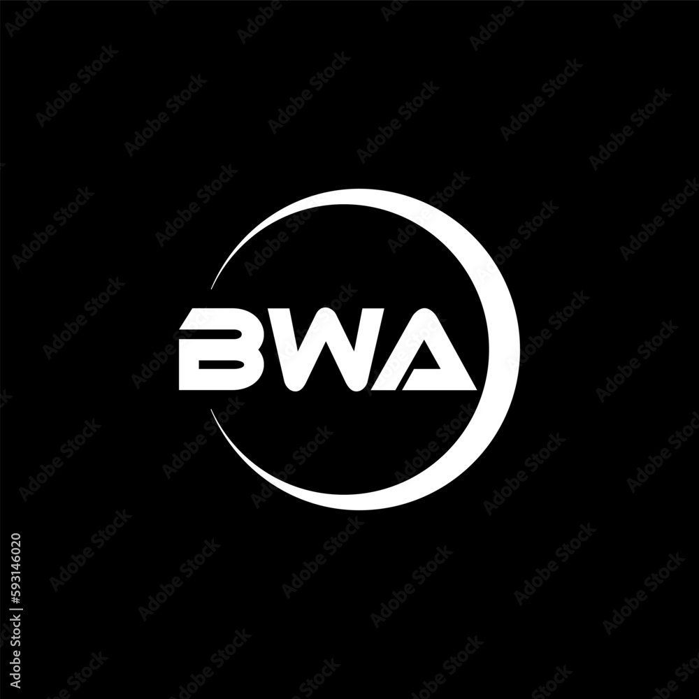 BWA letter logo design with black background in illustrator, cube logo, vector logo, modern alphabet font overlap style. calligraphy designs for logo, Poster, Invitation, etc. BWA letter logo design with black background in illustrator, cube logo, vector logo, modern alphabet font overlap style. calligraphy designs for logo, Poster, Invitation, etc.