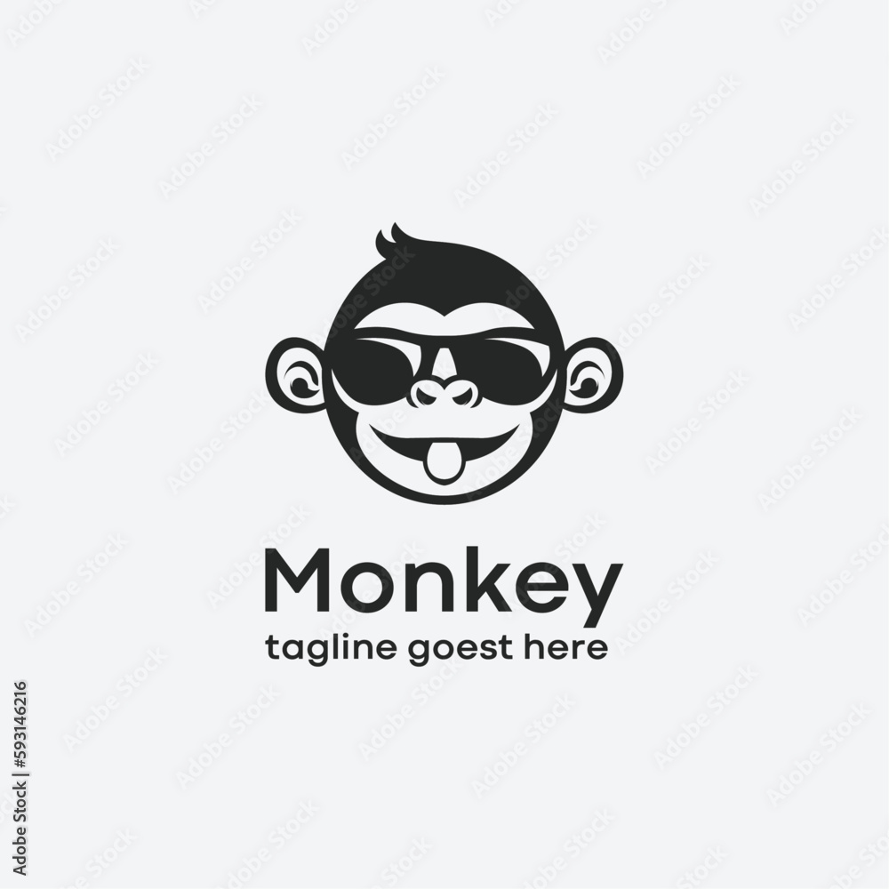Monkey Icon: Playful and Adorable Logo for Your Design Needs