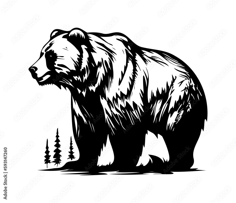 Grizzly bear Face, Silhouettes Grizzly bear Face SVG, black and white Grizzly bear vector Grizzly bear Face, Silhouettes Grizzly bear Face SVG, black and white Grizzly bear vector