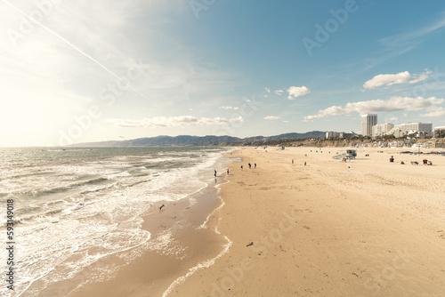 Sunset on the beach in Santa Monica California