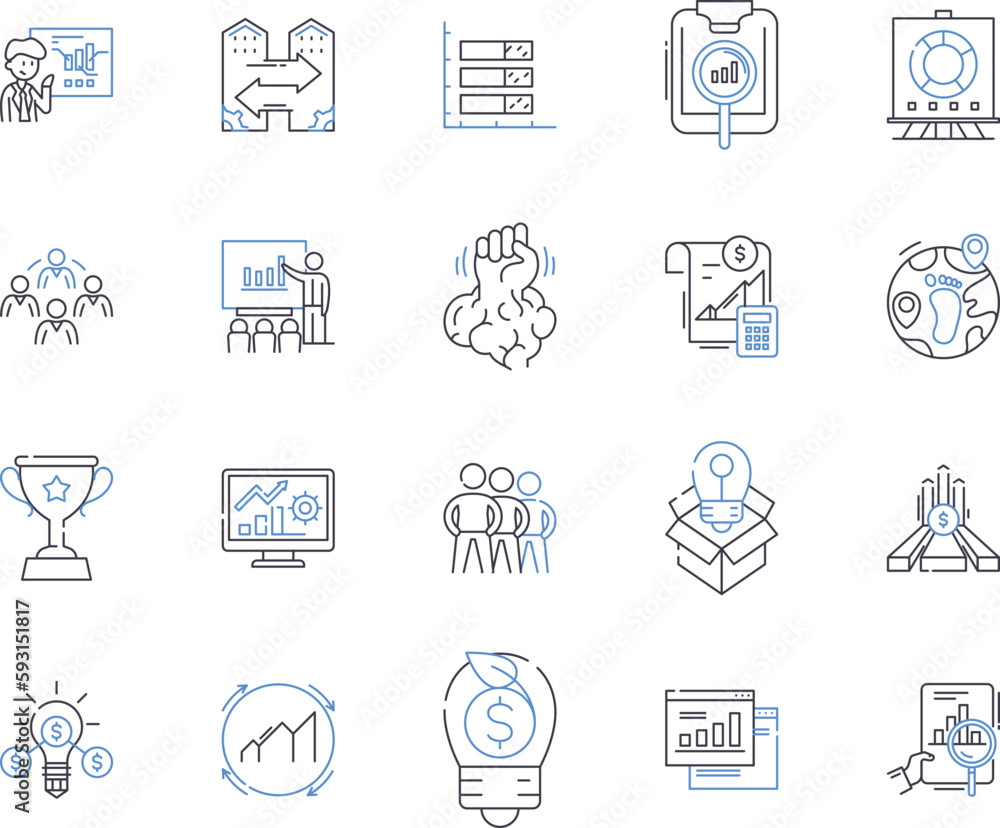 Business development outline icons collection. Sales, Leads, Strategy, Marketing, Profit, Growth, Networking vector and illustration concept set. Consulting,Product,Clients linear signs Business development outline icons collection. Sales, Leads, Strategy, Marketing, Profit, Growth, Networking vector and illustration concept set. Consulting,Product,Clients linear signs