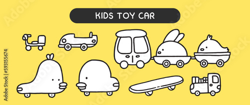 kids toy car doodles