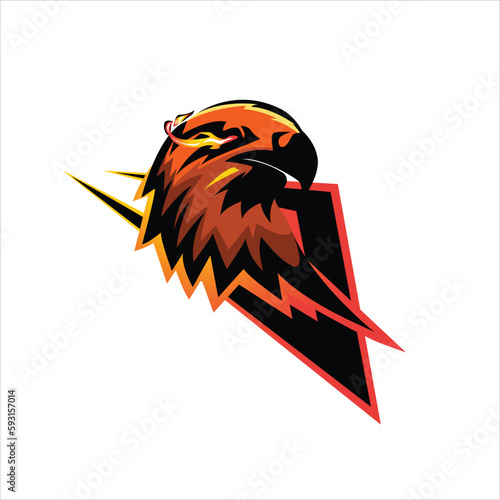 eagle head esports mascot logo