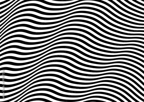 波のアブストラクト背景。立体的に見えるオプティカルアート。 © Art_tetsu