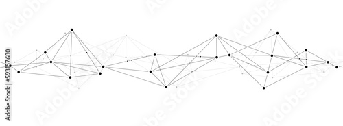Obraz na płótnie Abstract polygonal connect lines and dots technology background template. w salonie