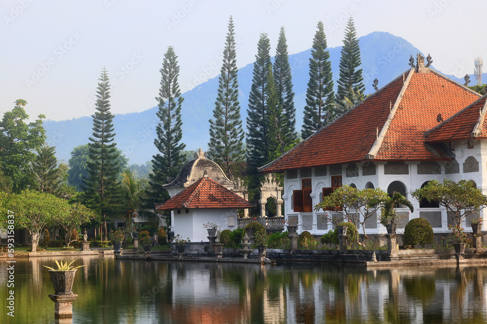 Fototapeta premium bali temple palace, religion asia landscape architecture indonesia
