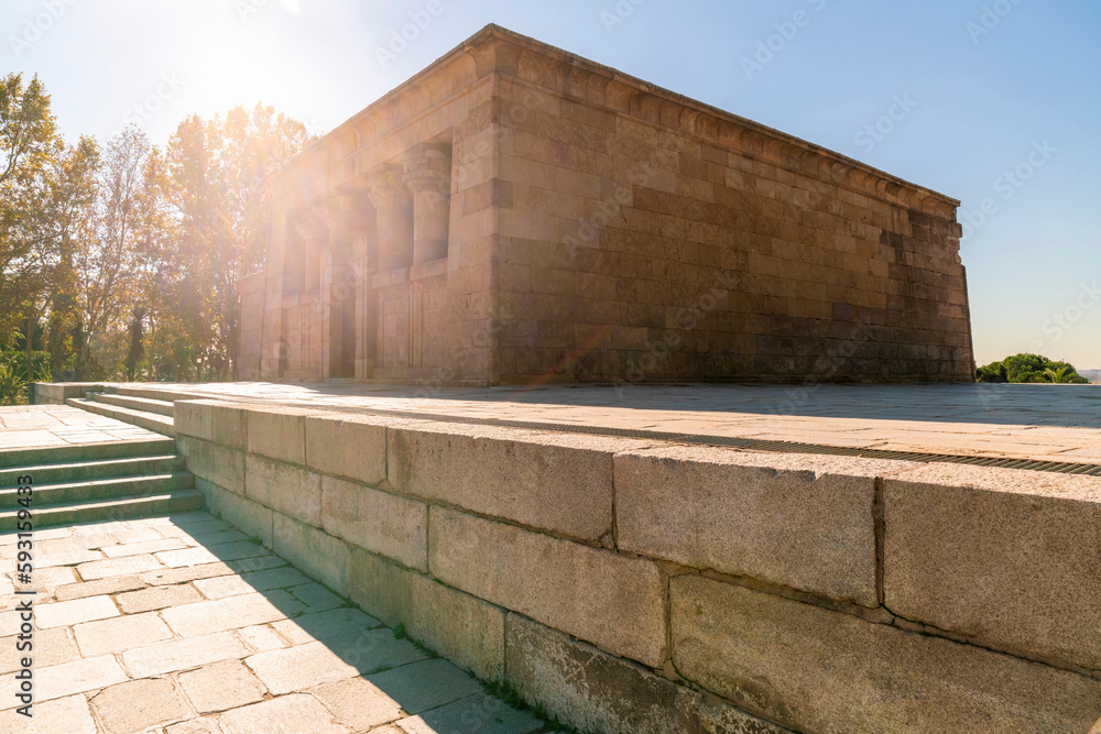 Ancient egyptian Temple of Debod at La Montaña Park in Madrid, spain Ancient egyptian Temple of Debod at La Montaña Park in Madrid, spain