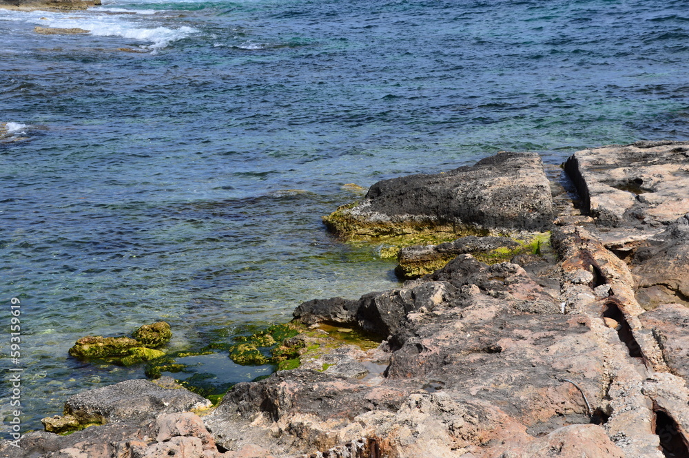 Mediterranean Coast on the Island Malta, Portomaso, St. Julians Mediterranean Coast on the Island Malta, Portomaso, St. Julians