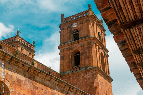 TOWER OF THE CATHEDRAL OF BARICHARA COLOMBIA photo