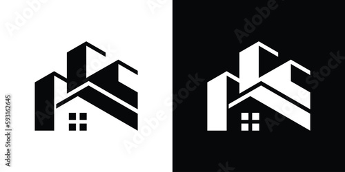 real estate home building logo design icon vector illustration