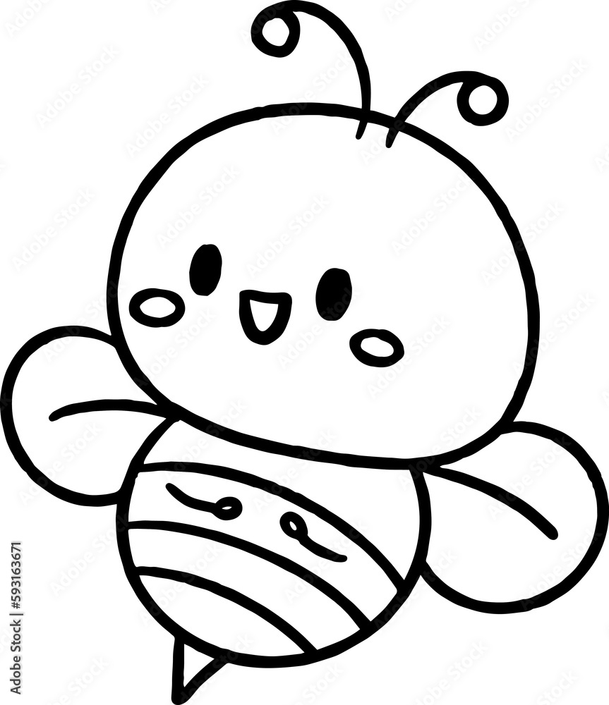 bee coloring outline bee coloring outline