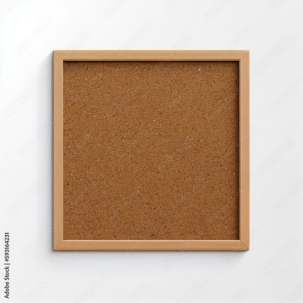 Fototapeta premium Empty bulletin board on the wall, Generative AI