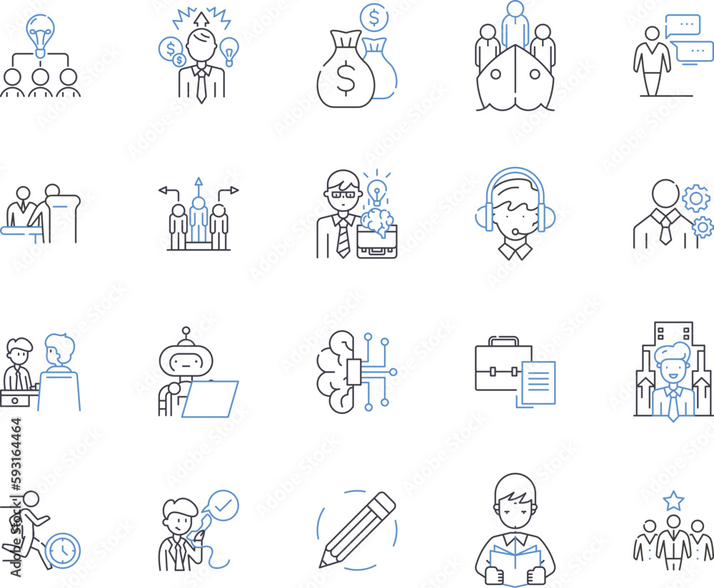 Career and success outline icons collection. Career, Success, Achievement, Professional, Advancement, Goals, Rewards vector and illustration concept set. Aspiration, Promotion, Results linear signs Career and success outline icons collection. Career, Success, Achievement, Professional, Advancement, Goals, Rewards vector and illustration concept set. Aspiration, Promotion, Results linear signs