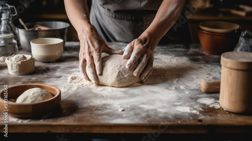 Artisan Bread-Making in a Cozy Country Kitchen