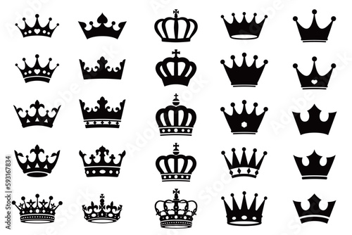 シンプルな王冠デザインセット 