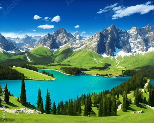 lake in the mountains © Im