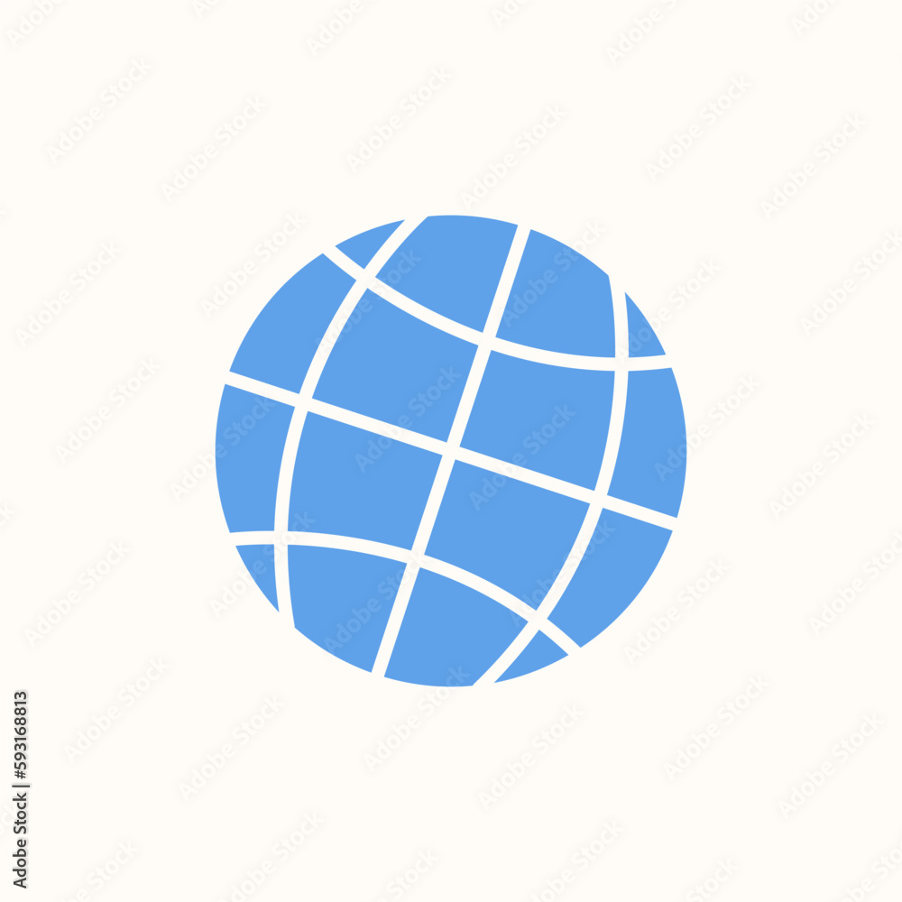 blue globe silhouette icon symbol blue globe silhouette icon symbol