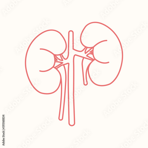 world kidney day element design, kidney line art