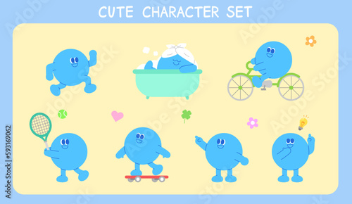 귀여운 도형캐릭터