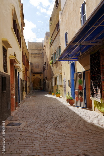 Old alley in MAZAGAN, Morocco - vertical © Jakub Korczyk