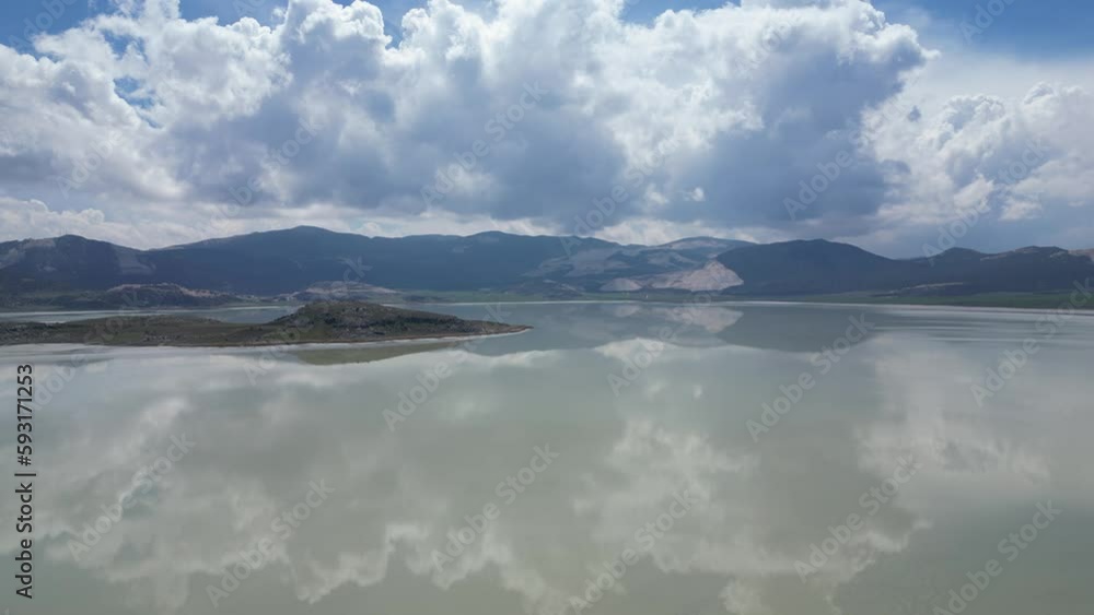 Unusual lake texture in Burdur lakes region Unusual lake texture in Burdur lakes region