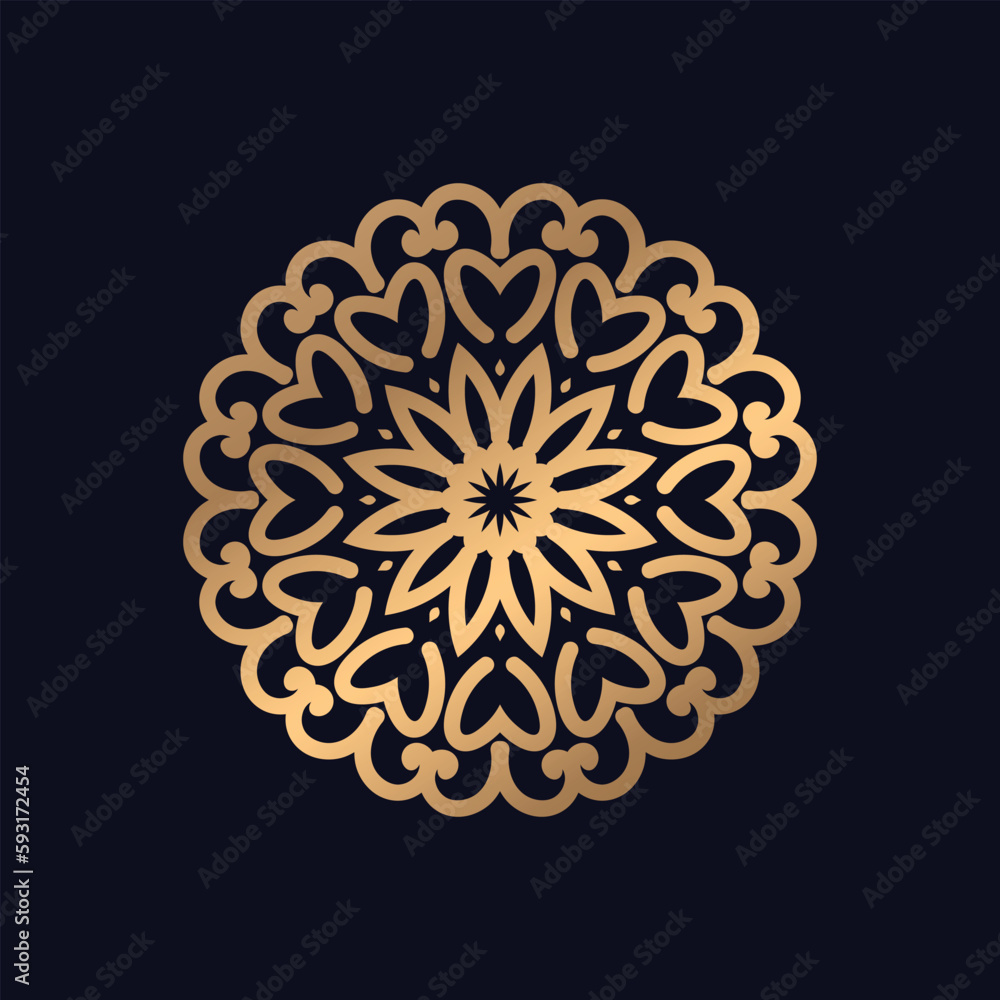 Premium mandala background with golden arabesque pattern gold color Premium mandala background with golden arabesque pattern gold color