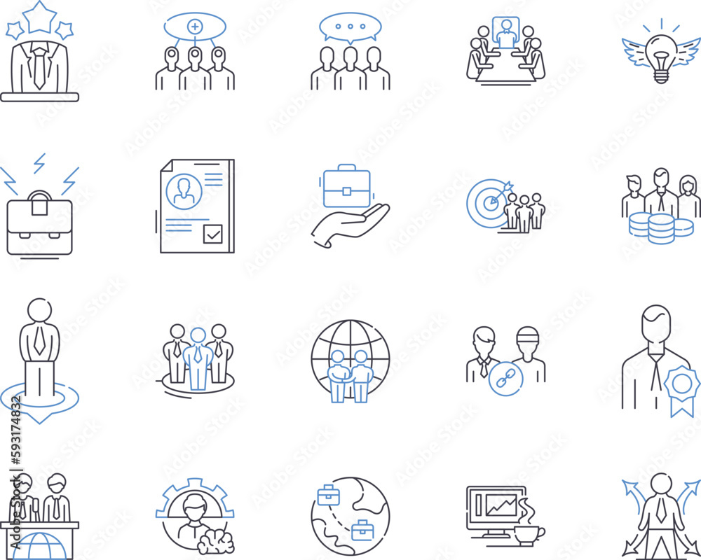 Business and administration outline icons collection. Accounting, Management, Organisation, Administration, Planning, Communication, Customer vector and illustration concept set. Policy, Market Business and administration outline icons collection. Accounting, Management, Organisation, Administration, Planning, Communication, Customer vector and illustration concept set. Policy, Market