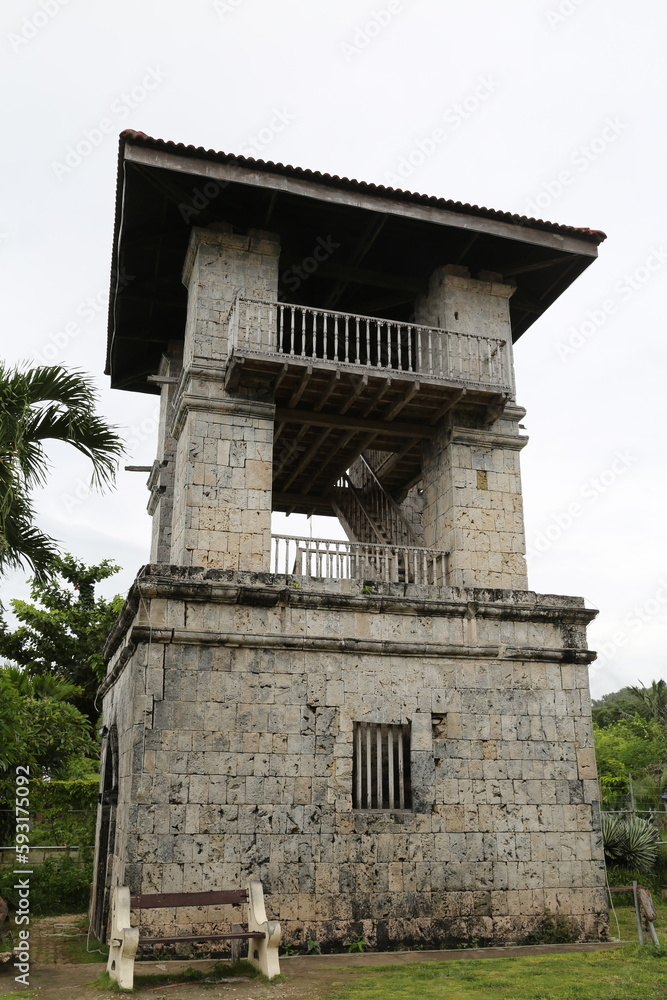 Obraz premium Der Wachturm in Samboan, Provinz Cebu, Philippinen