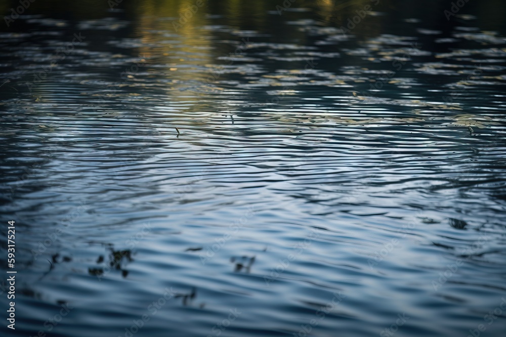 a large body of water with a bird flying over it. generative ai a large body of water with a bird flying over it. generative ai