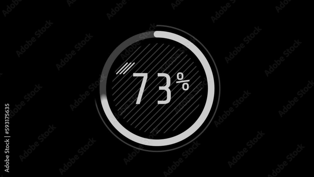 Animated HUD infographic element radial slider with a numeral Animated HUD infographic element radial slider with a numeral