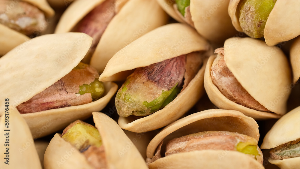 Salted roasted pistachio close up Salted roasted pistachio close up